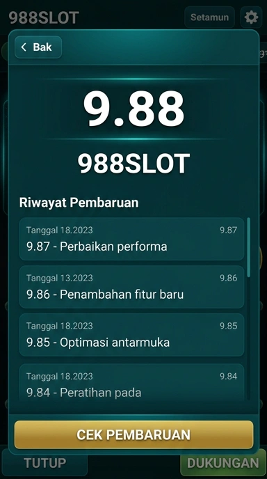 Riwayat Versi 988slot untuk Pengguna Android