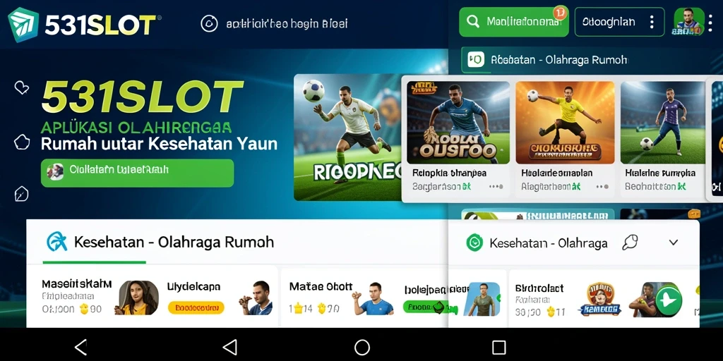 Antarmuka aplikasi 531SLOT yang menarik dan fungsional untuk olahraga rumah.