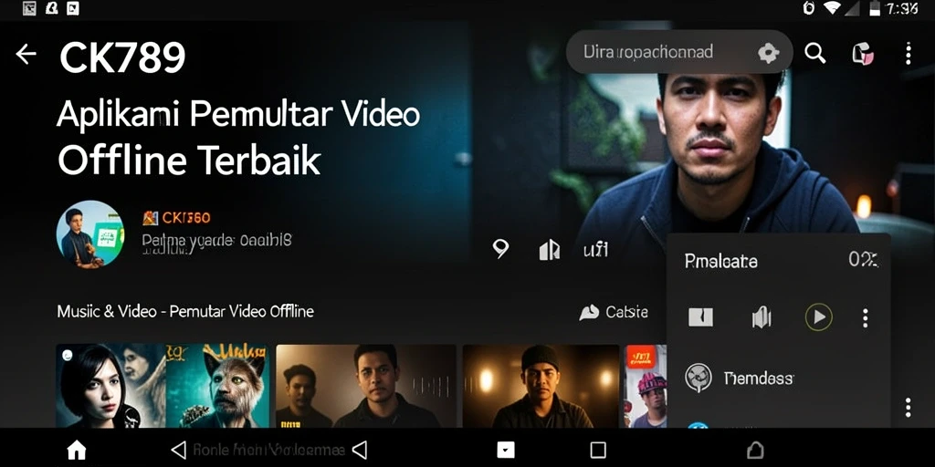 Antarmuka CK789 dengan fungsi Pemutar Video Offline yang menarik.
