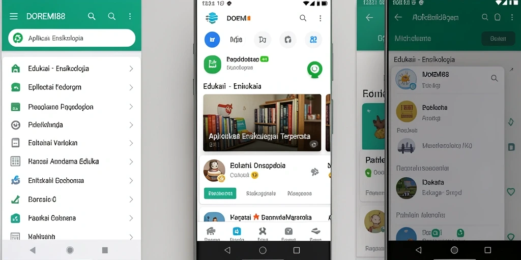 Tampilan antarmuka aplikas DOREMI88 yang informatif dan interaktif.