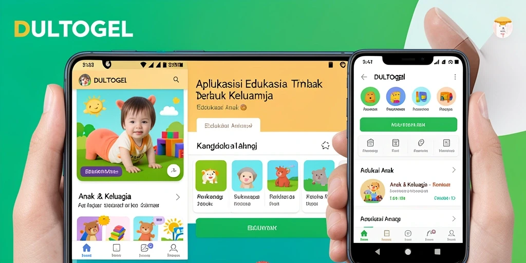 Antarmuka DULTOGEL yang menarik dan interaktif untuk anak.