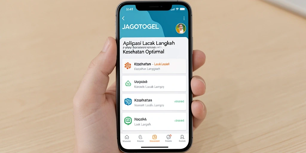 Antarmuka JAGOTOGEL yang menampilkan pelacakan langkah harian.