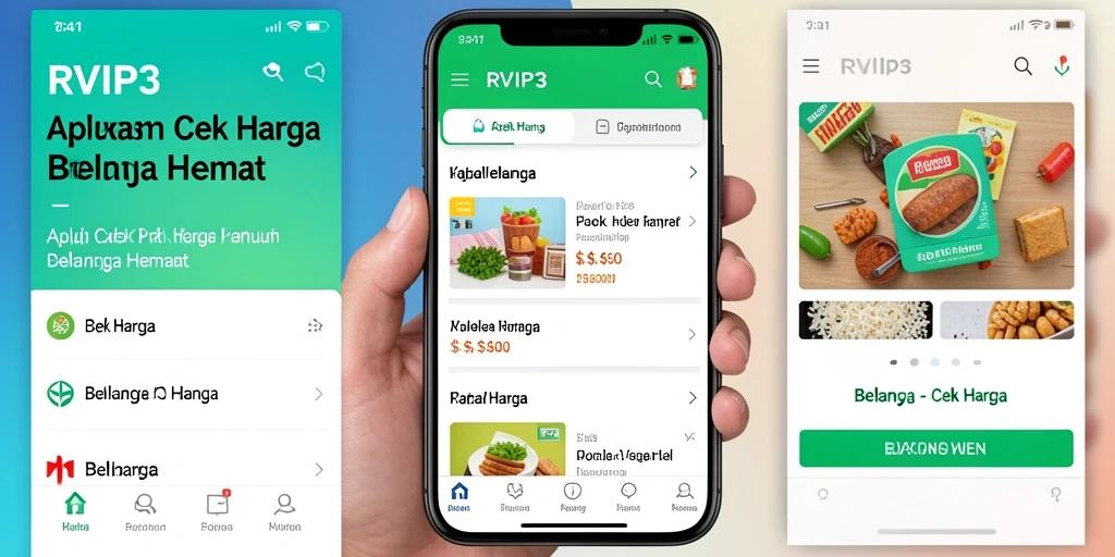 Tampilan antarmuka aplikasi Cek Harga RVIP3 yang sederhana dan fungsional.